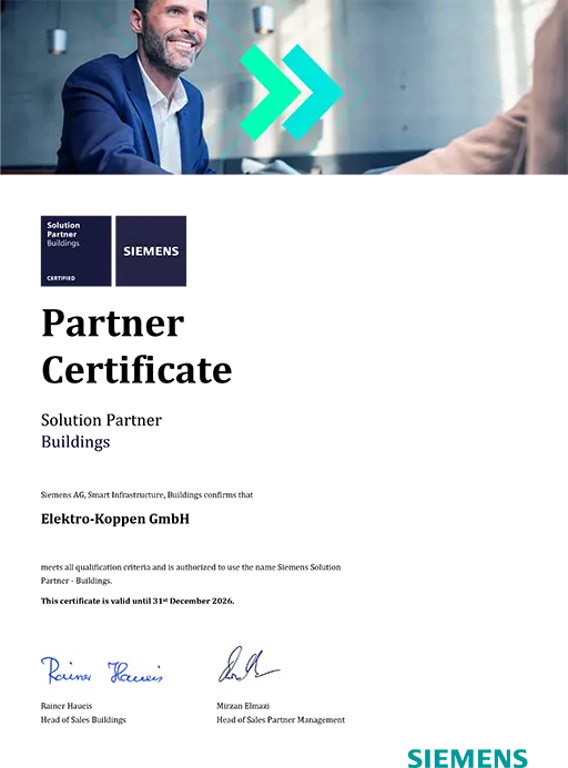 Zertifikat Siemens